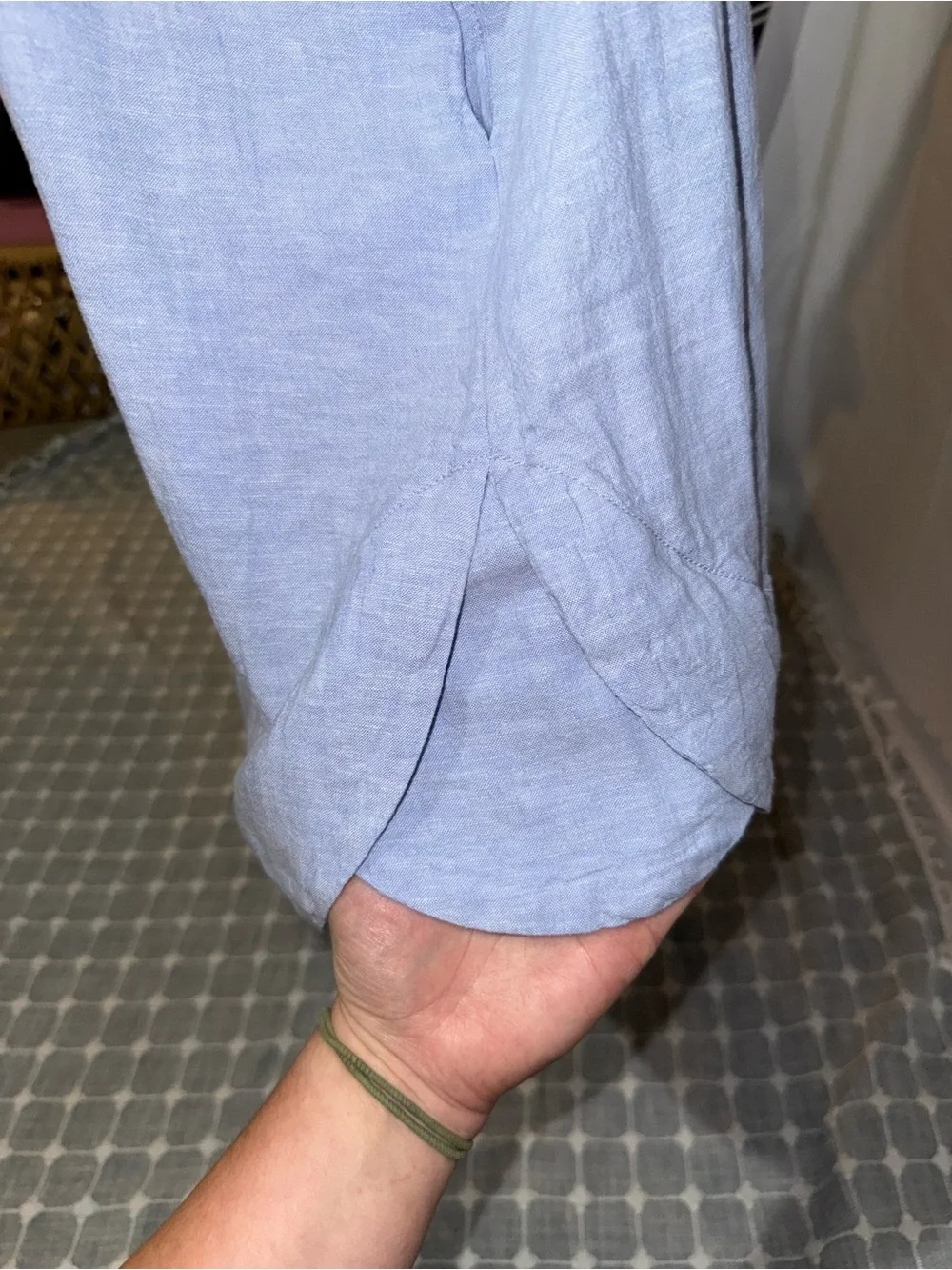 New Cynthia Rowley Pale Blue Linen Dress - Picture 6 of 8